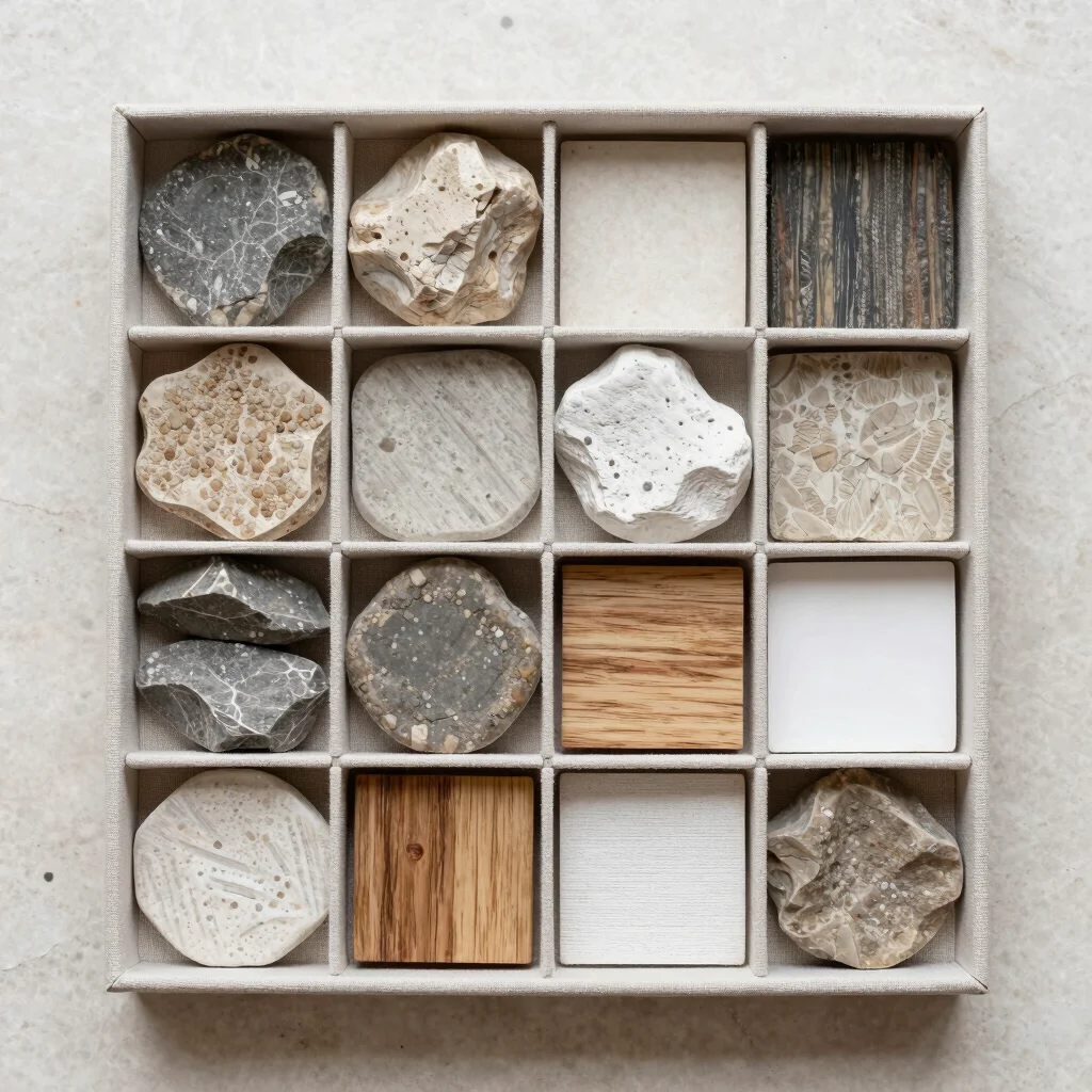 Japandi Interior Material Sample Box