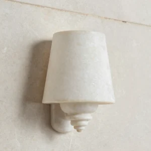 Ribbed Alabaster Wall Sconce Shade